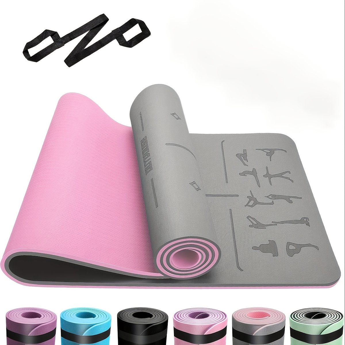 ComfortFit TPE Yogamat 6mm – Ideaal voor Thuis workouts, Yoga & Stretching – Antislip & Huidvriendelijk