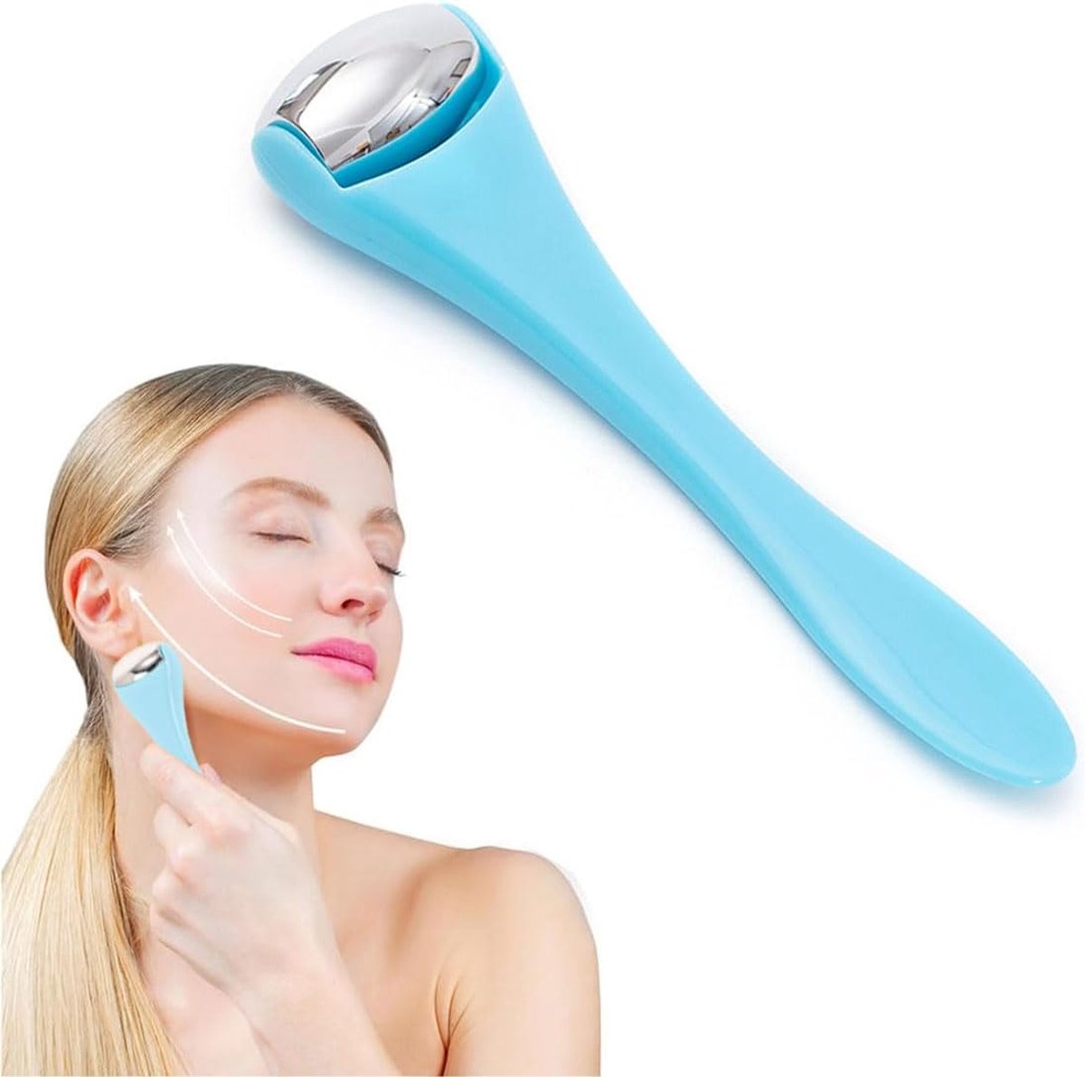 Gezichtsroller en Ice Massager 2-in-1 voor Wallen en Kringen Onder de Ogen
