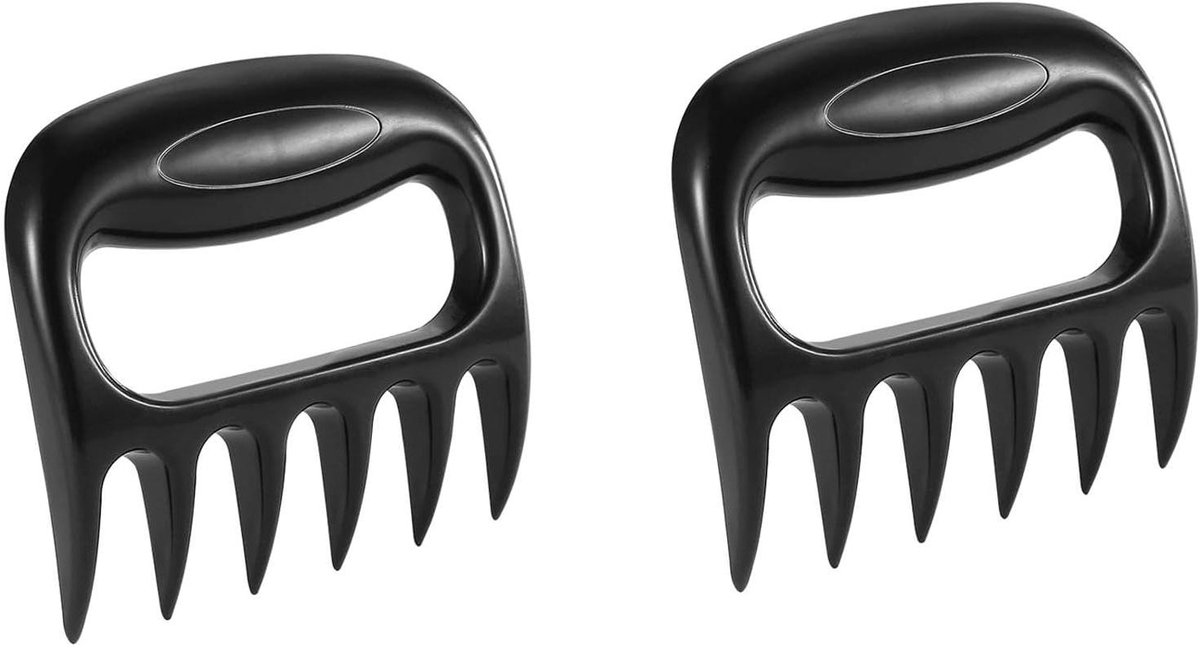 Vleesklauwen voor pulled pork, BBQ grillklauwen van roestvrij staal - set van 2 stuks.