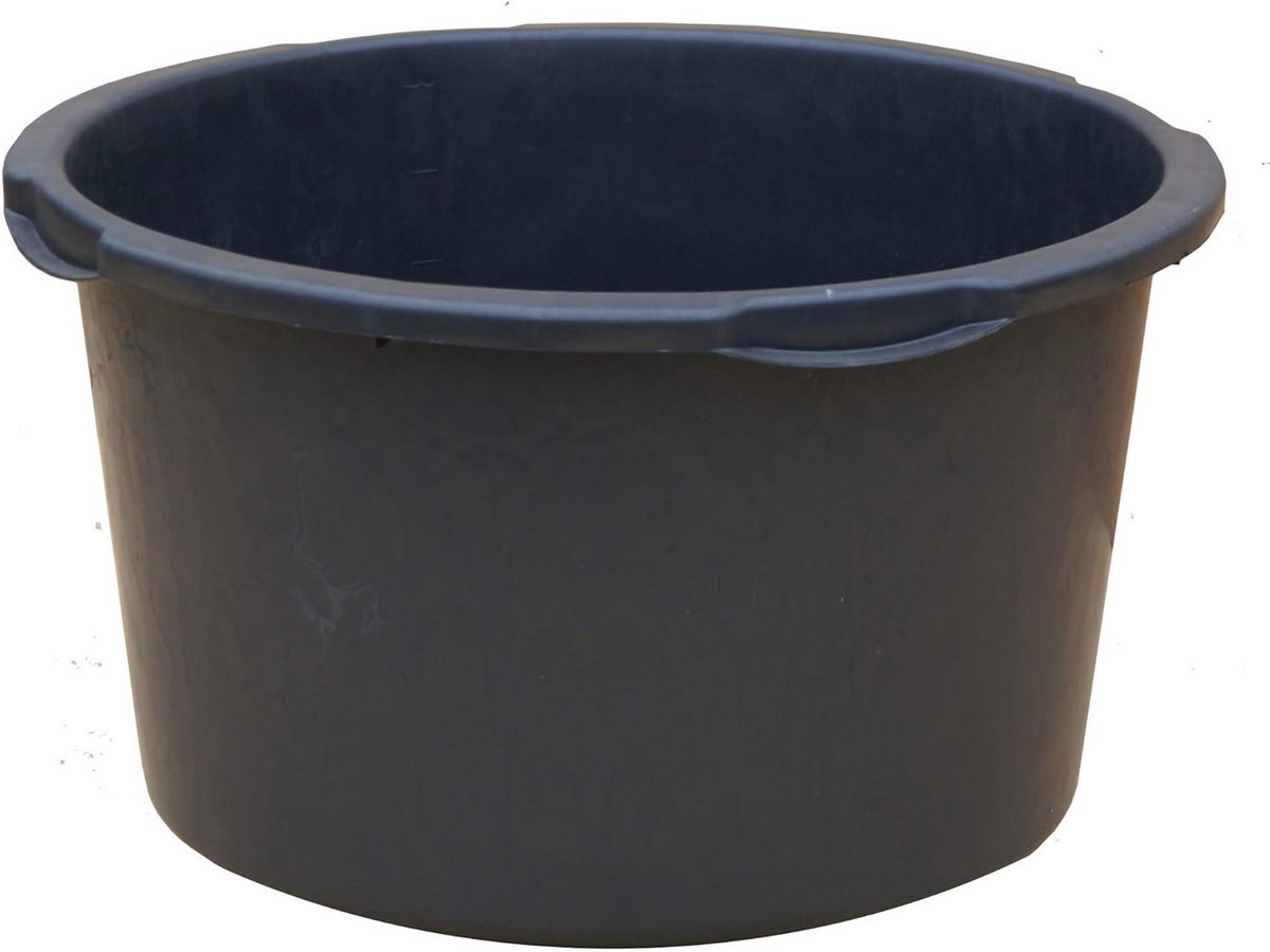 Stevige Mortelbak Rubber & Kunststof 90 Liter Zwart