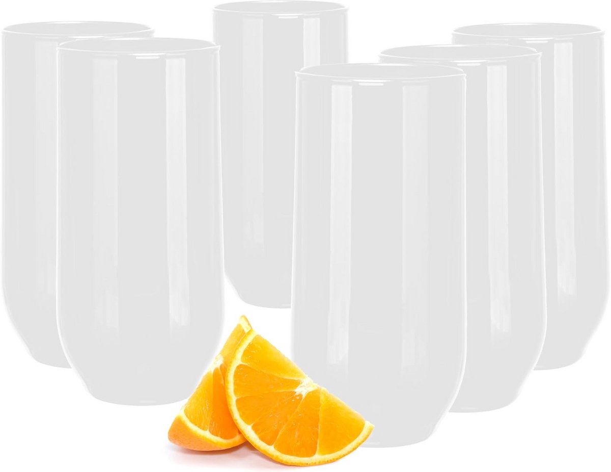 Set van 6 Drinkglazen 400 ml voor Water, Sap en Cocktails