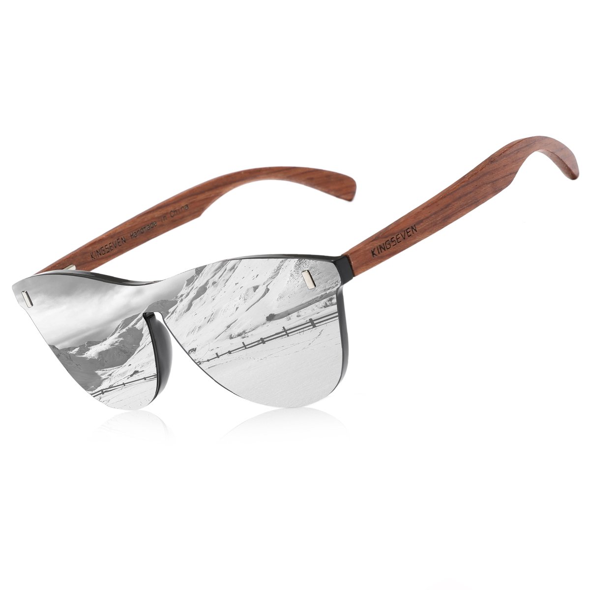 KingSeven - Grey Oculos Bamboo UV400 en Polarisatie Filter