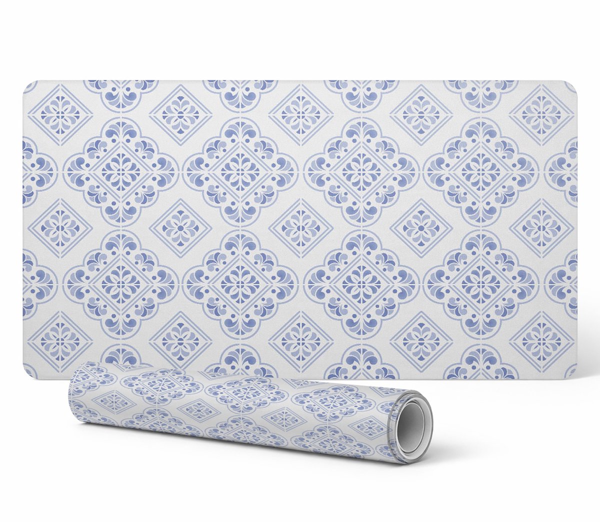 Decoratieve laptopmat met geometrisch retropatroon, 100x50 cm