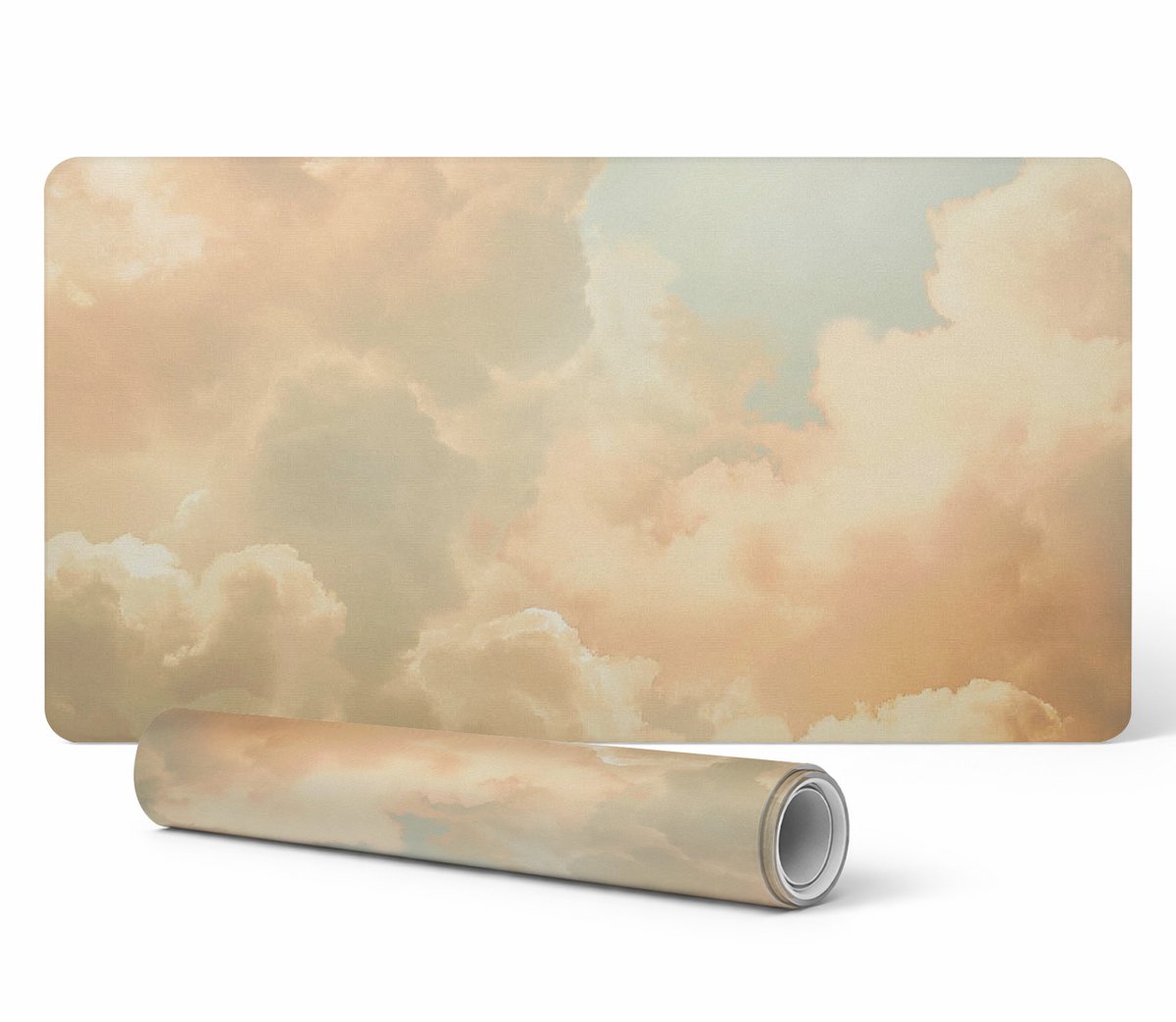 Universele beschermmat voor computerapparatuur, pastelkleurige wolken, 90x45 cm