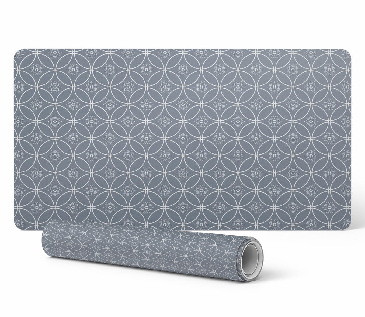 Decoratieve laptopmat met geometrisch retropatroon 120x60 cm