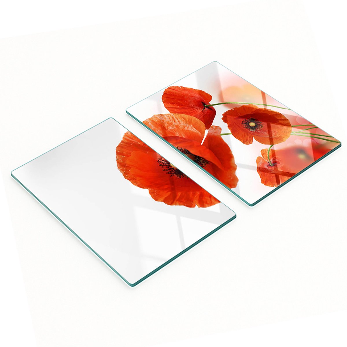 Set van snijplanken van gehard glas met Maki-print, 2x40x52 cm