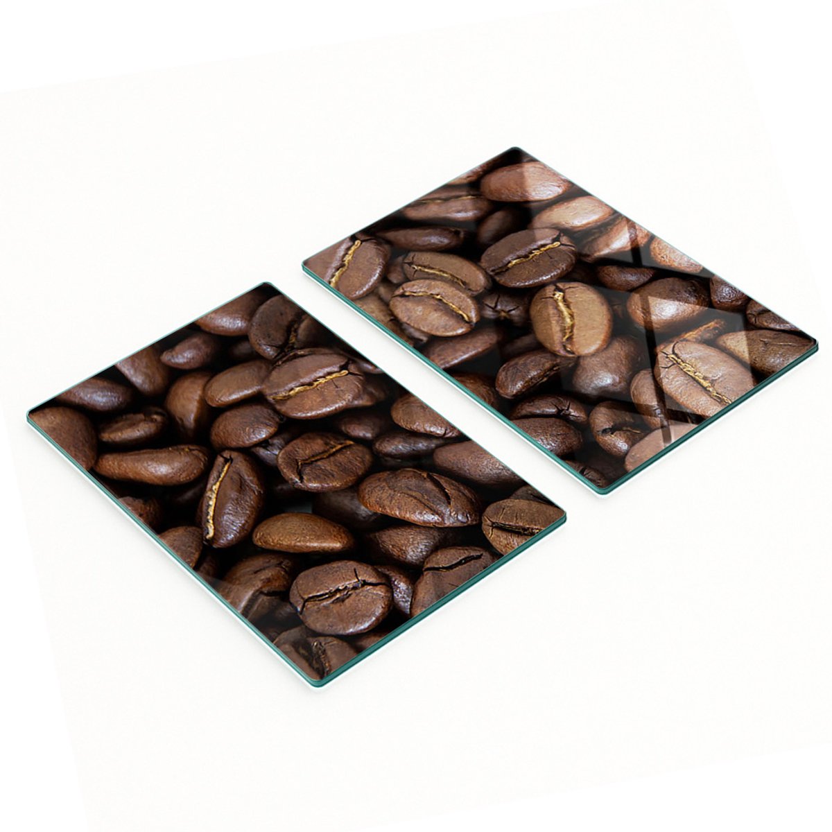 Multifunctionele decoratieve glazen keukenplanken met koffiebonenmotief, 2x40x52 cm