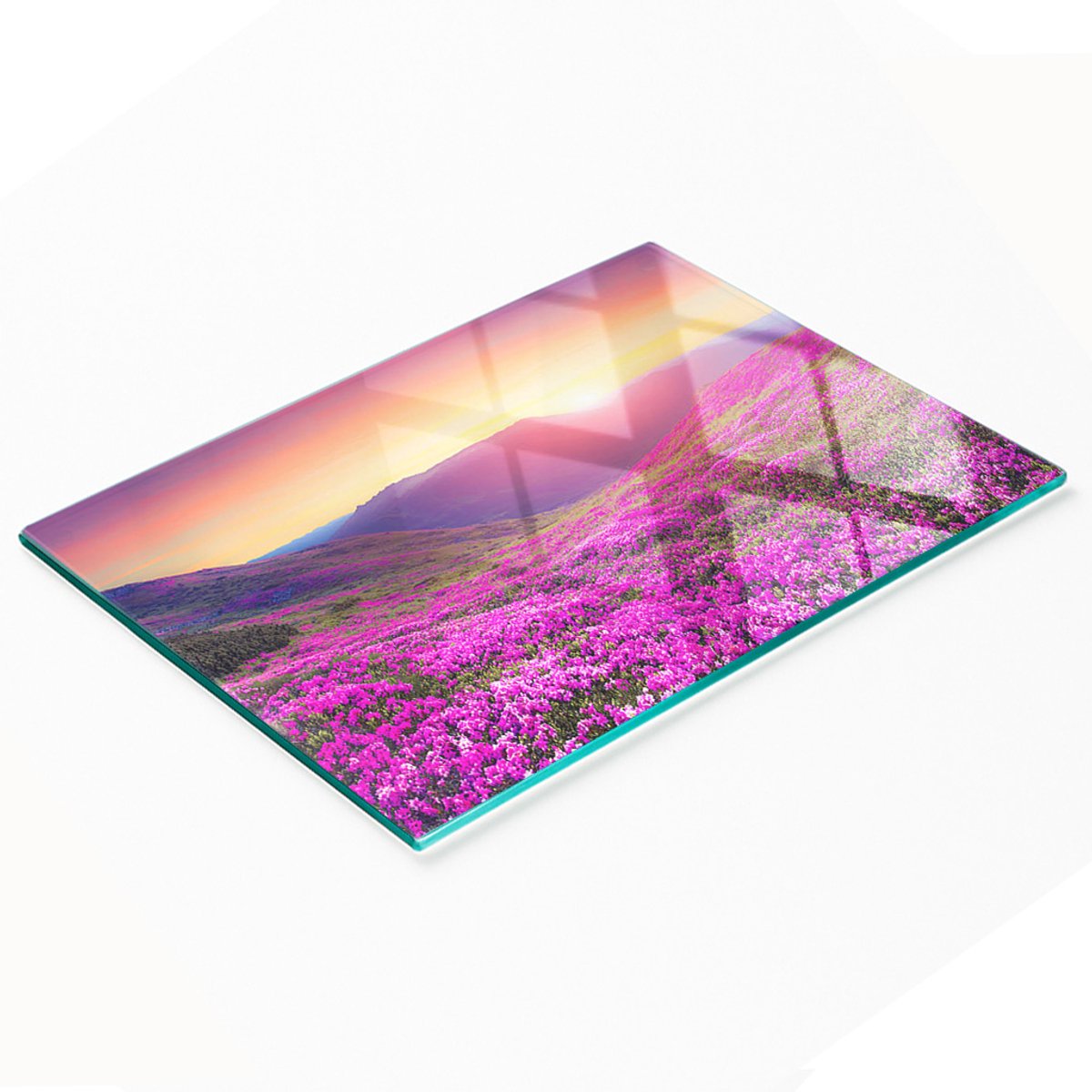 Decoratieve glazen snackplank van Pink Hills, 80x52 cm