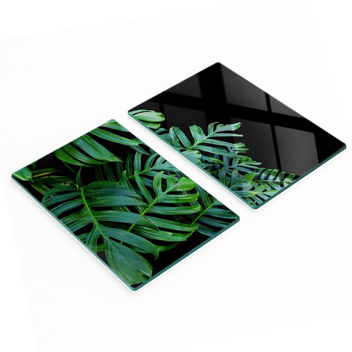 Monstera Multifunctionele Decoratieve Glazen Keukenplanken 2x40x52 cm