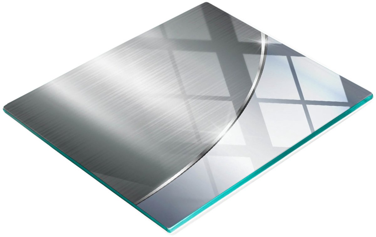 Serveerplank van gehard glas met grafische textuur, 60x52 cm