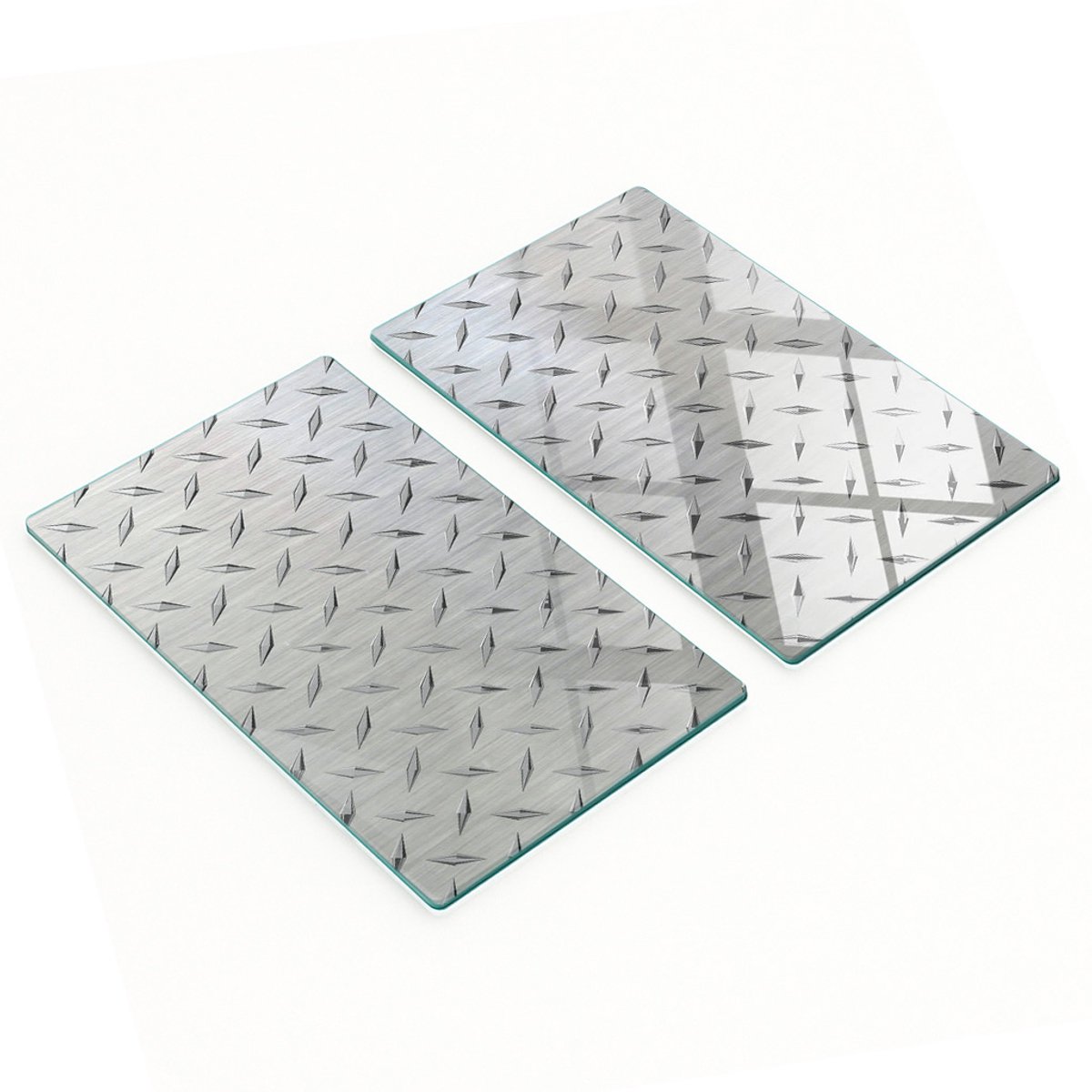 Decoratieve serveerplanken van glas, metaal en staal, 2x30x52 cm