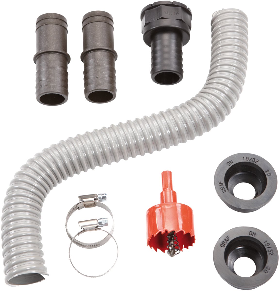GARANTIA FLEX-COMFORT aansluitset grijs