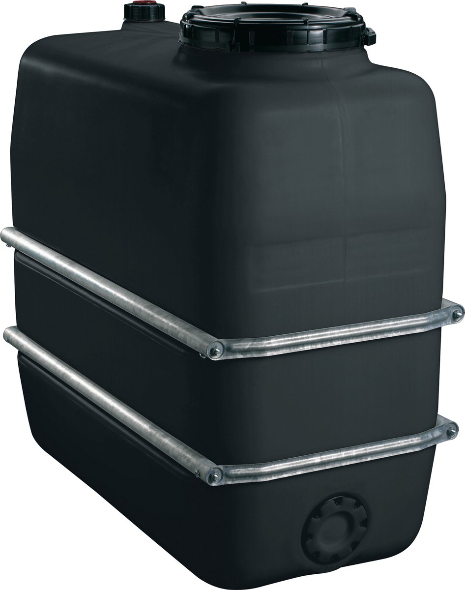 GRAF ruimtebesparende tank 1100 L zwart van voedselveilig PE