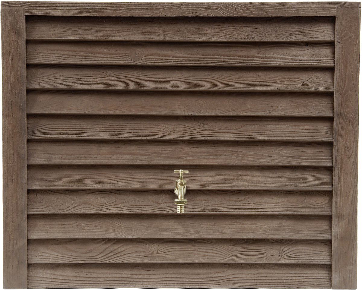 Garantia Woody colonne récupératrice d'eau 350 L bois foncé