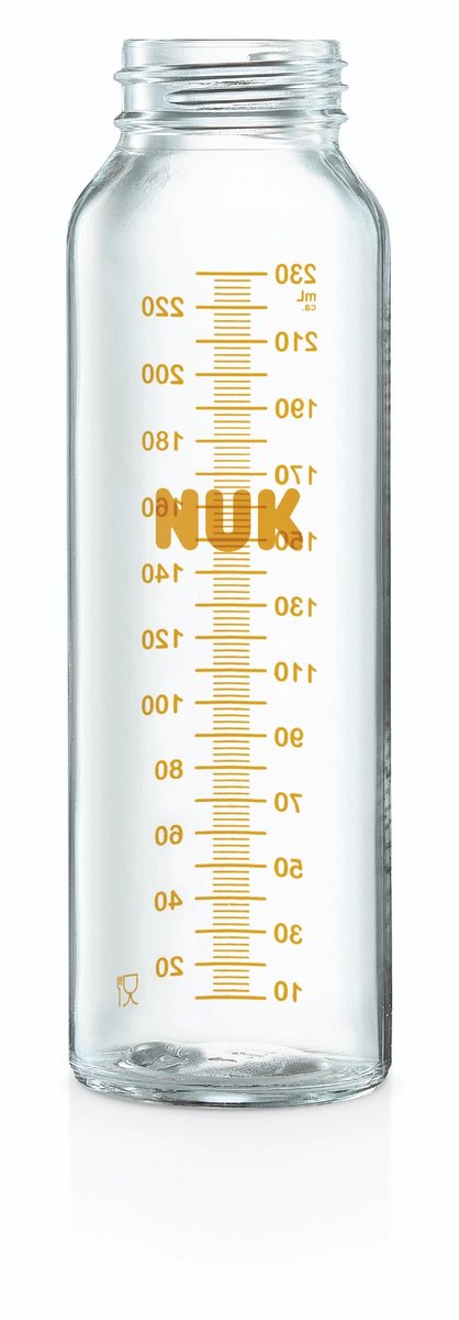 NUK - medic pro fles - moedermelk bewaarflesjes - babyfles - 230ML - Glas - 3 stuks van Merkloos — afbeelding 2