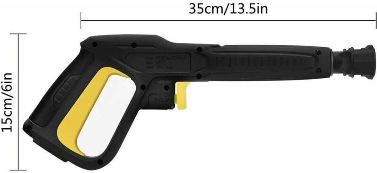 Vervangend pistool en spuitlans geschikt voor Karcher K2 K3 K4 K5 K6 K7 hogedrukreiniger, snelkoppelbaar waterstraalpistool voor Krcher K2 K7-serie – foto 5