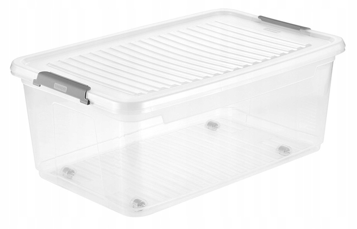 Leo Keeeper-bak met deksel - Opbergbox - 37 liter, transparant