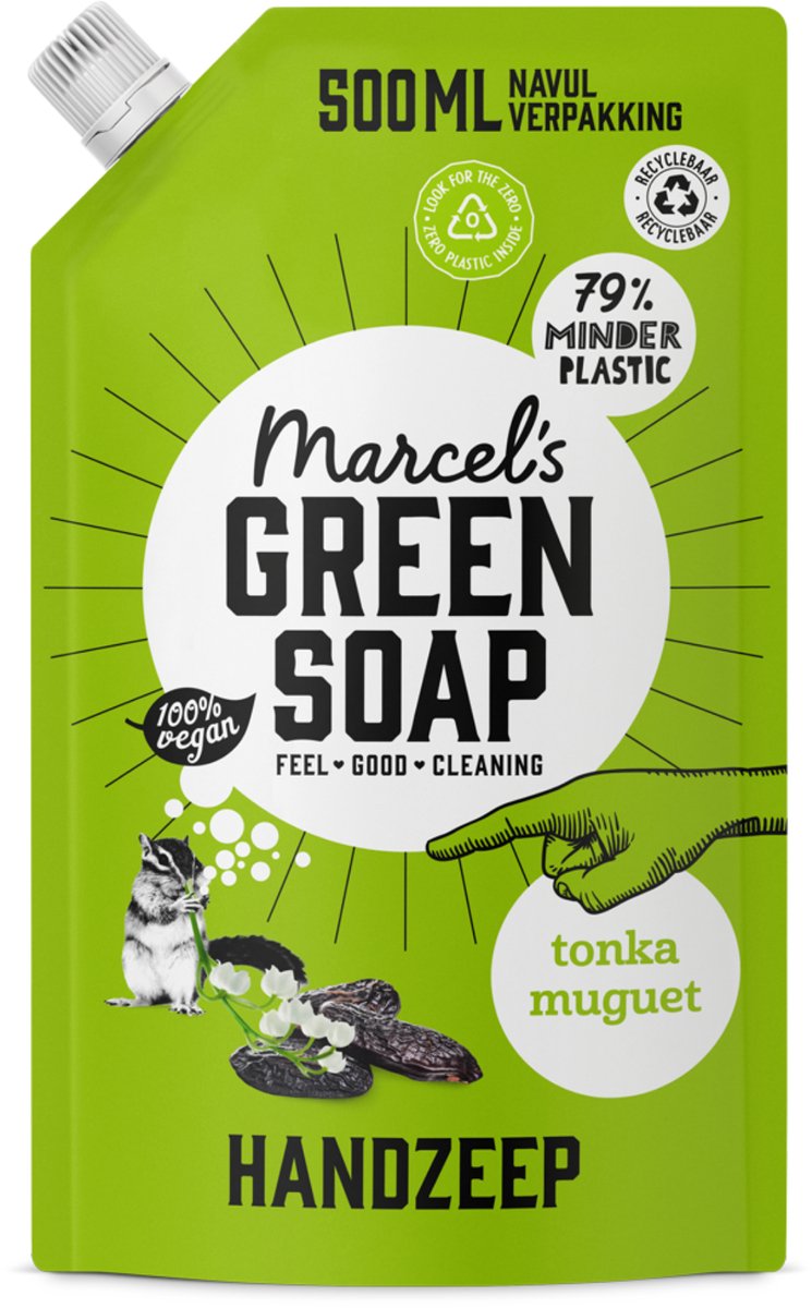 Bol.com Marcel's Green Soap Handzeep Navulling - Tonka & Muguet - 500 ml aanbieding