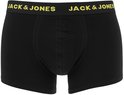 Zwarte boxershorts met gele Jack & Jones-band.