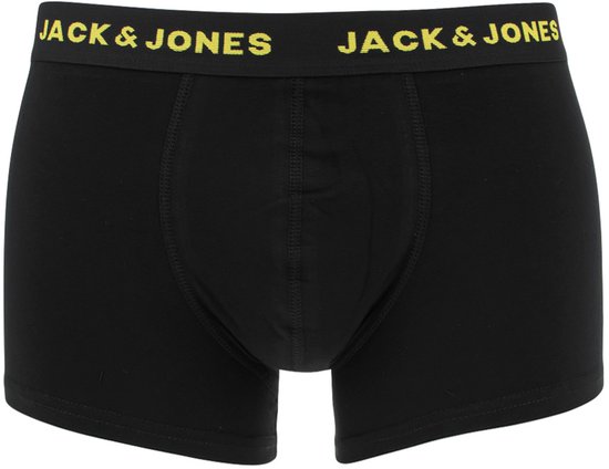 Zwarte boxershorts met gele Jack & Jones-band.
