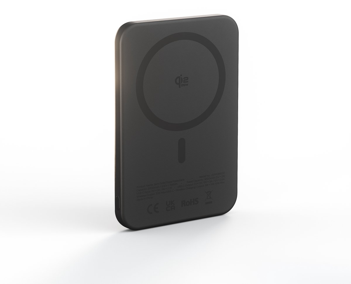Zens Semi Solid State – Powerbank – 5000 mAh – Qi2 25W Magnetisch – 8mm Dun – MagSafe Compatible