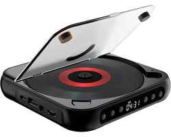 CD Speler - Draagbare Bluetooth - cd-speler - Ondersteunt MP3/WMA - met USB-C- snelladen – Ultradun en compact - formaten – Geschikt voor zowel reizen als thuisgebruik – Zwart