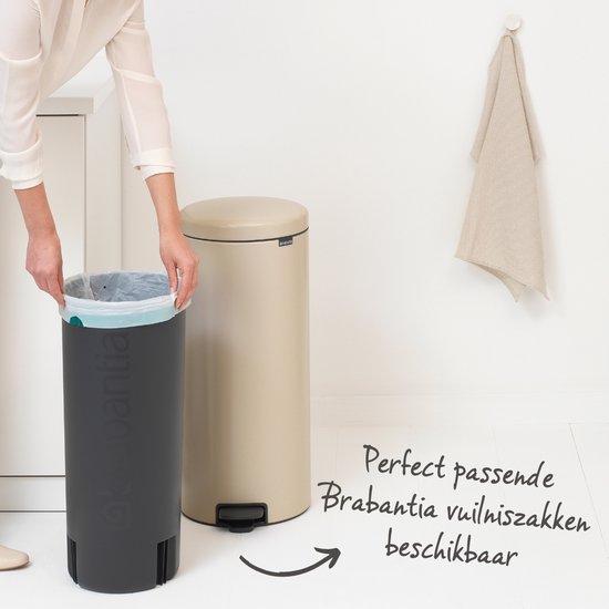 Brabantia NewIcon Prullenbak - 30 liter - Soft Beige