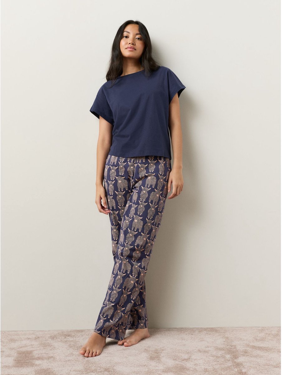 Next - Dames - Pyjama met korte mouwen - Blauw