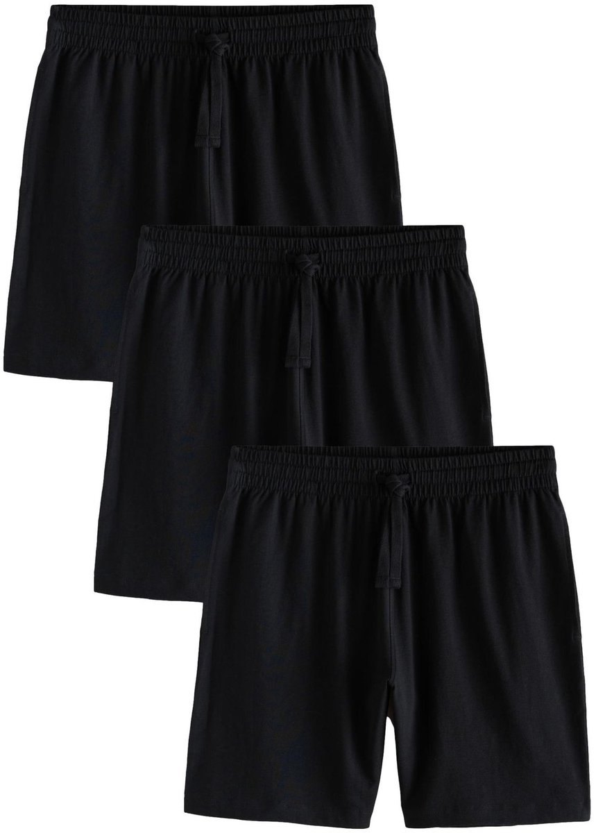 Next - Heren - Set van 3 korte jersey pyjama's - Zwart