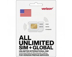 Verizon - 30 dagen - Unlimited Internet en Internationaal bellen in Amerika - Beste netwerk in Amerika USA