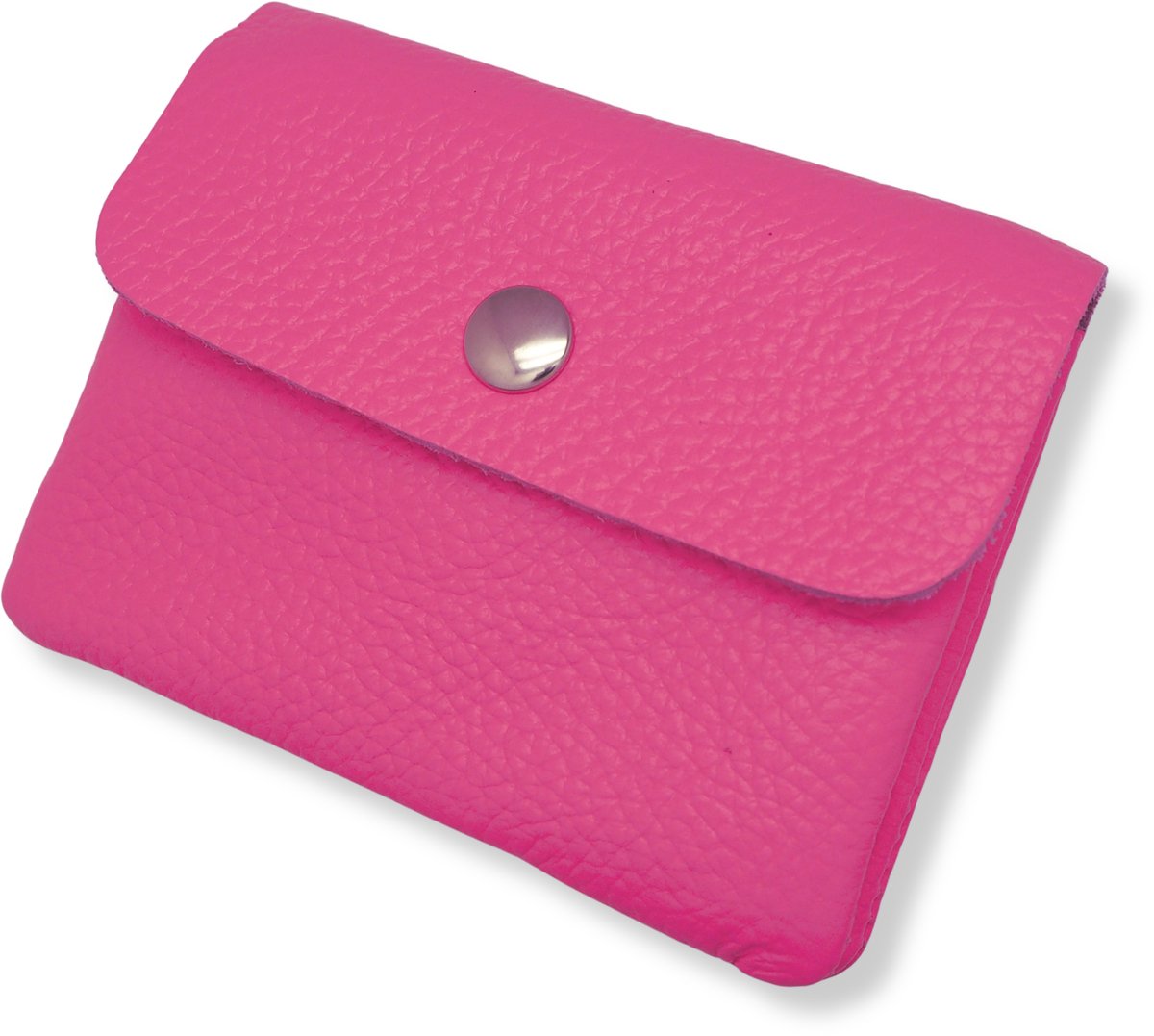 Bijoutheek Portemonnee Leer Italiaans Neon Roze