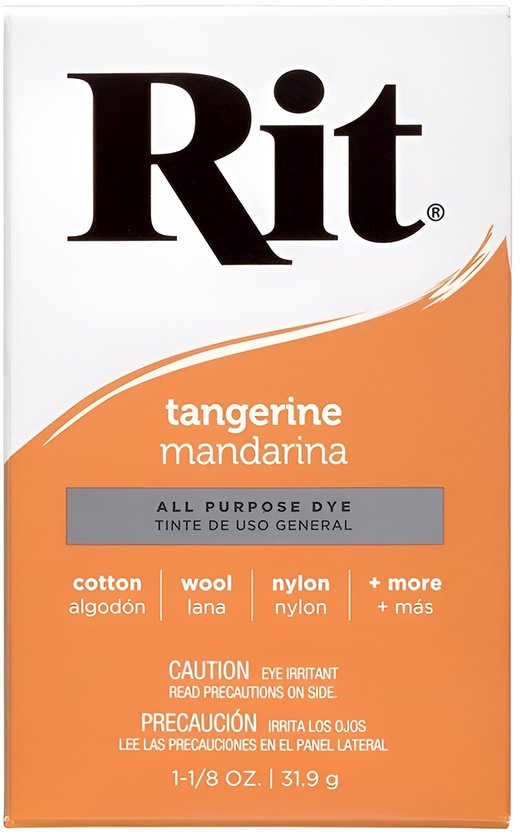 Rit teinture Tangerine Mandarina, teinture tout usage pour coton, laine et nylon. 31,9 g.