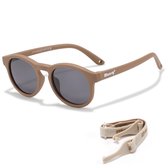 Maesy Baby Zonnebril Bowi - 1 t/m 3 jaar - Elastiek - Flexibel - UV400 Bescherming - Zonnebril Kind - Taupe Bruin