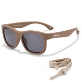 Maesy Baby Zonnebril Luca - 1 t/m 3 jaar - Elastiek - Flexibel - UV400 Bescherming - Zonnebril Kind - Taupe Bruin