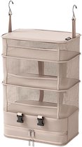 Reisorganizer - Multifunctionele Inklapbare Kleding Opbergzak - Hangklaar Design voor Hotel Gebruik - Met Ritsvakken voor Schoenen en Ondergoed - Duurzaam - Opvouwbaar - Ademend - Unisex