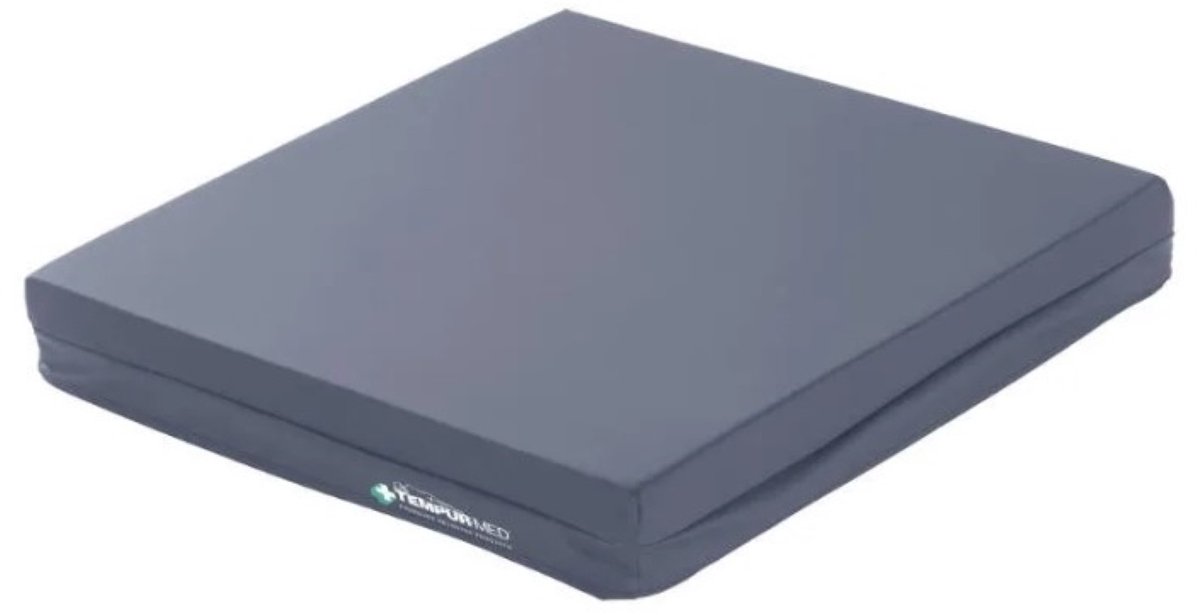 TEMPUR ZITKUSSEN ROLSTOELKUSSEN 5 CM met HOES PU bescherming 40 x 40 x 5 cm