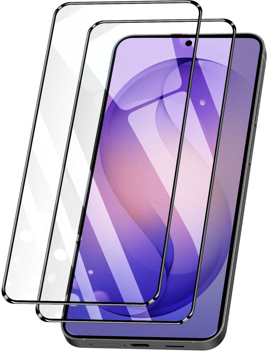 Amorus, Set van 2 gehard glas Geschikt voor Samsung Galaxy S26 Ultra schokbestendig en krasbestendig, Transparant zwart