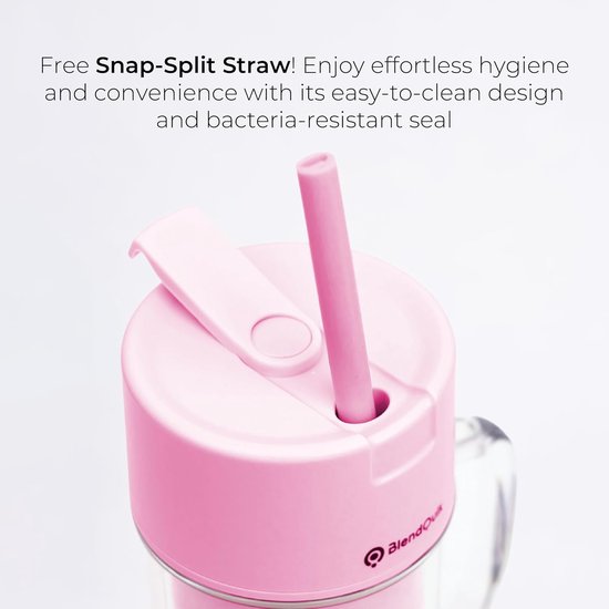 Draagbare Blender - Mini Shaker - Maak Smoothies - Oplaadbaar USB-C - 14oz Capaciteit - Roze van Merkloos — afbeelding 2