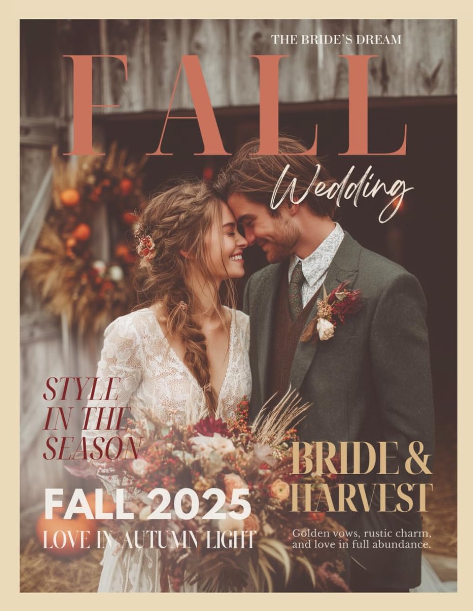 Bruids Droom Magazine - Herfst Lookbook - Trouwplanning Inspiratie - Seizoensgebonden Thema's - 21.6 x 27.9 cm