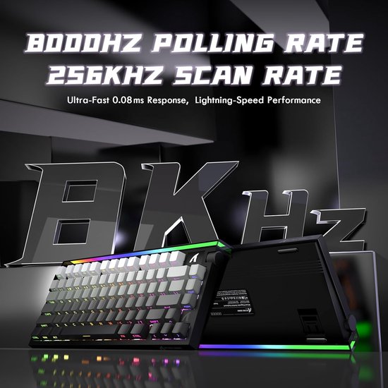 Gaming Toetsenbord - Mechanisch Toetsenbord - Snelle Reacties - Precisie Actuatie - Standaard Formaat - Grijsverloop van Merkloos — afbeelding 3