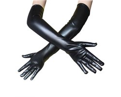 Latex Wetlook Handschoenen - Lange Uitvoering - BDSM - 54CM - One Size