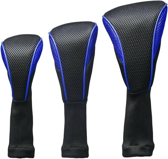 Golf Club Hoesjes - Beschermers Sets - Golf Club Bescherming - Verstelbaar Wiel - 3 Stuks - Zwart van GOLF — afbeelding 2