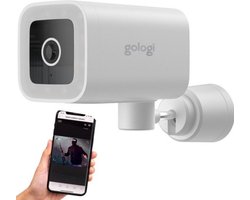 Gologi Premium Outdoorcamera – Buitencamera met Nachtzicht – Beveiligingscamera – Security Camera – 4MP – IP Camera – Geluid en Bewegingsdetectie – Met Kabel – Met Wifi en App – Wit