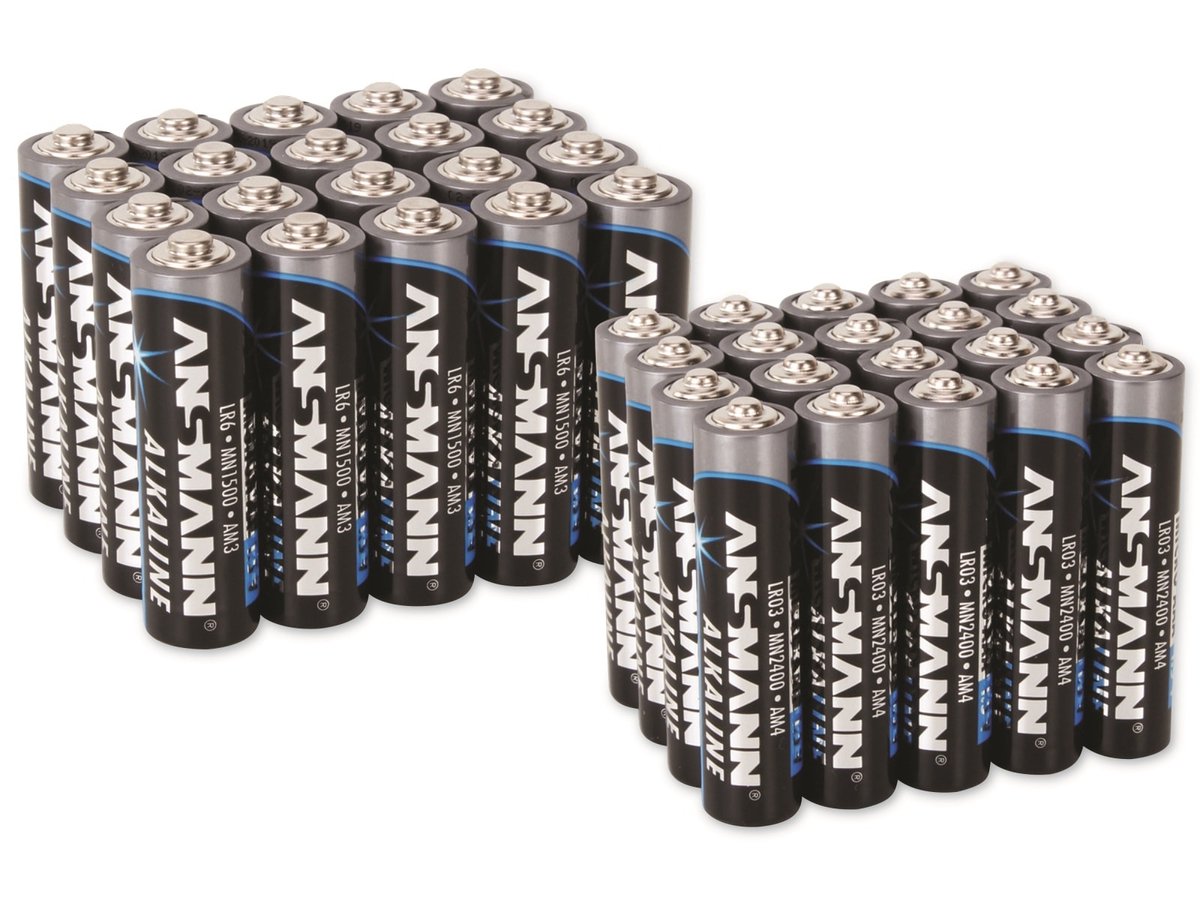 Ansmann Batterijset AAA, AA 40 stuk(s)