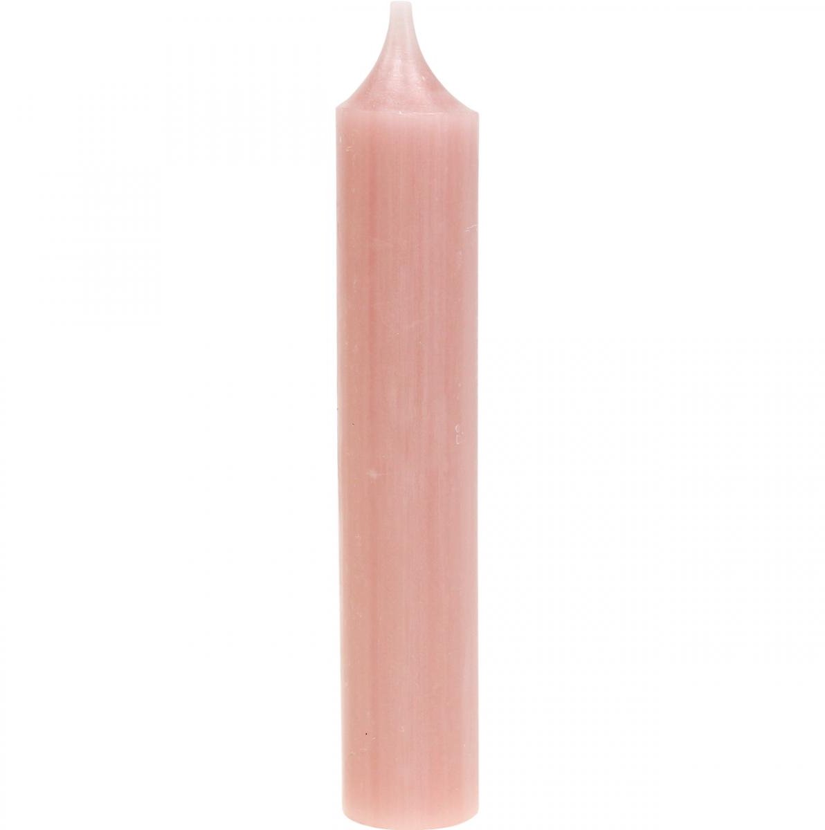 Viana Taper kaarsen korte kaarsen roze voor decoratieve lus Ø21/110mm 6 stuk