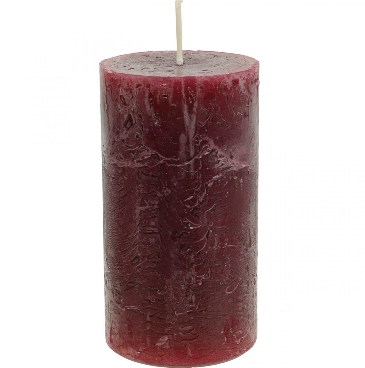Effen Bourgondische Rustieke Veilige Adventskaarsen 110×60mm Set van 4