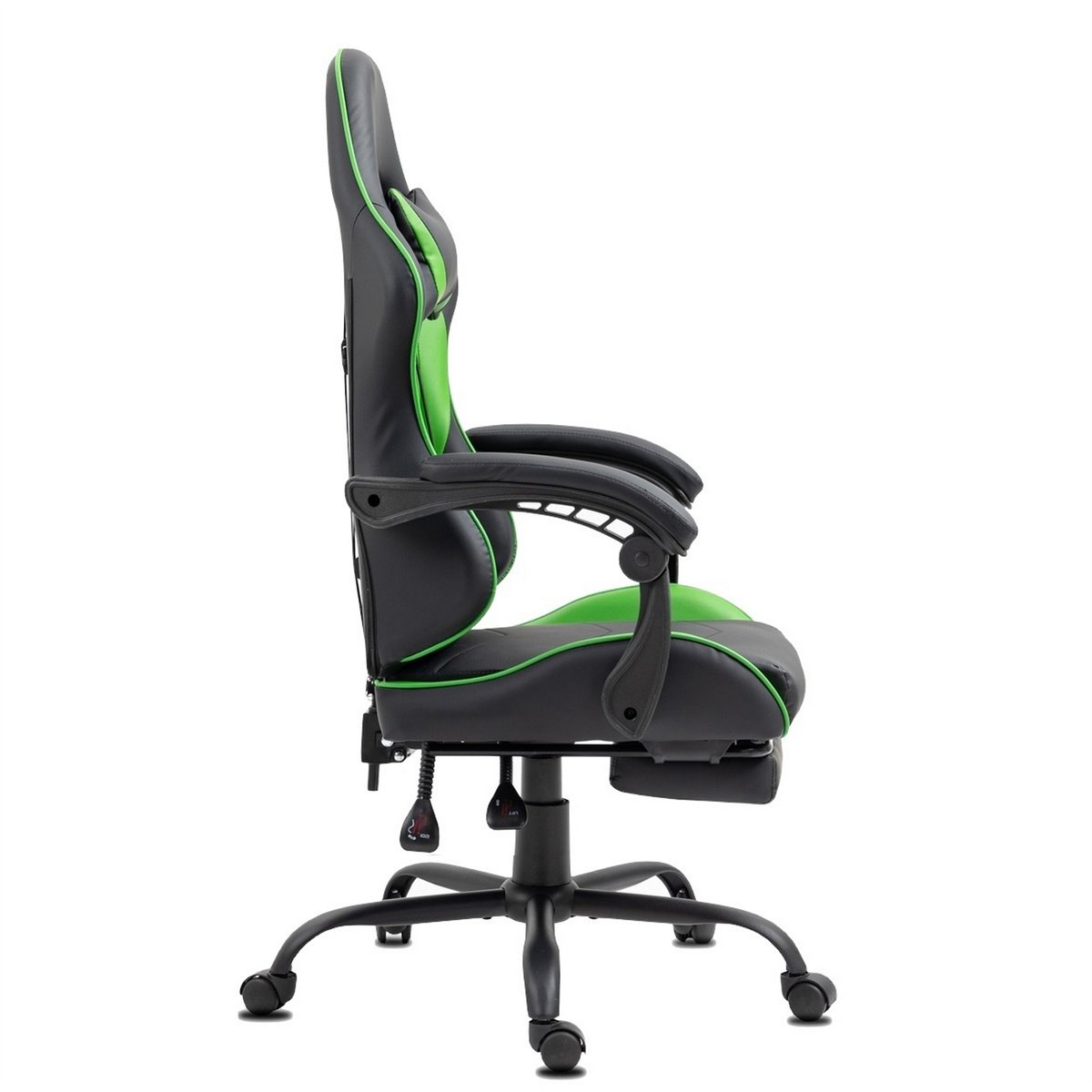 Delman Gaming Stoel met Massage en Voetsteun – Ergonomische Bureaustoel met Hoofdsteun, Verstelbare Rugleuning tot 135°, 360° Draaibare Game Stoel voor Gaming en Thuiswerken – foto 8