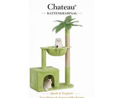 Kattenboom 120 cm met krabpaal - kattentoren - krabpaal kat - Luxe Kattenhuis - katten