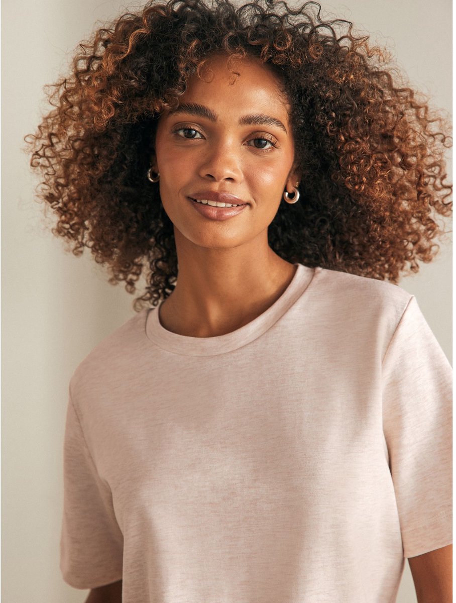 Next - Dames - Set van 3 zware basic T-shirts - Naturel