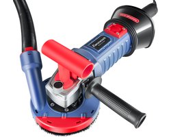 FANZWORK 1500W Betonslijper Betonfrees Set, met toerentalregeling, incl. premium 125mm diamantslijpschijf, stofkap en T-vormige handgreep – ideaal voor het slijpen van beton, dekvloer en tegellijm